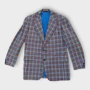 Vintage 70s Mens Cricketeer Plaid Sport Jacket sz 42 Preppy Academia Ivy League